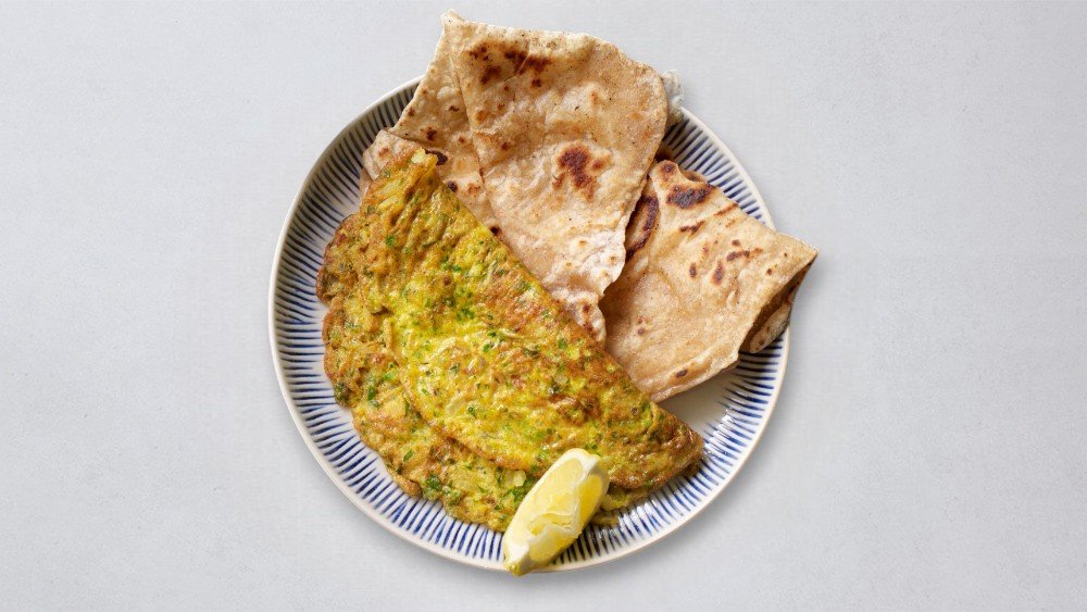 Nybakad Bröd med omelette