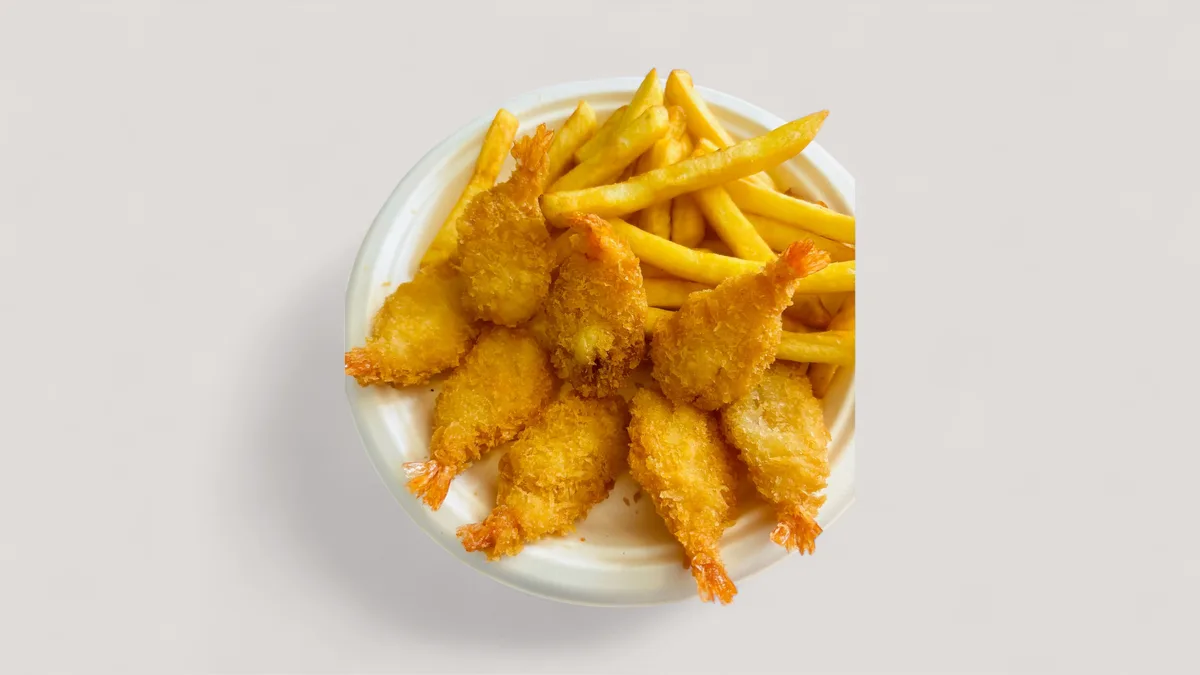 Breaded Buterfly Prawns meal