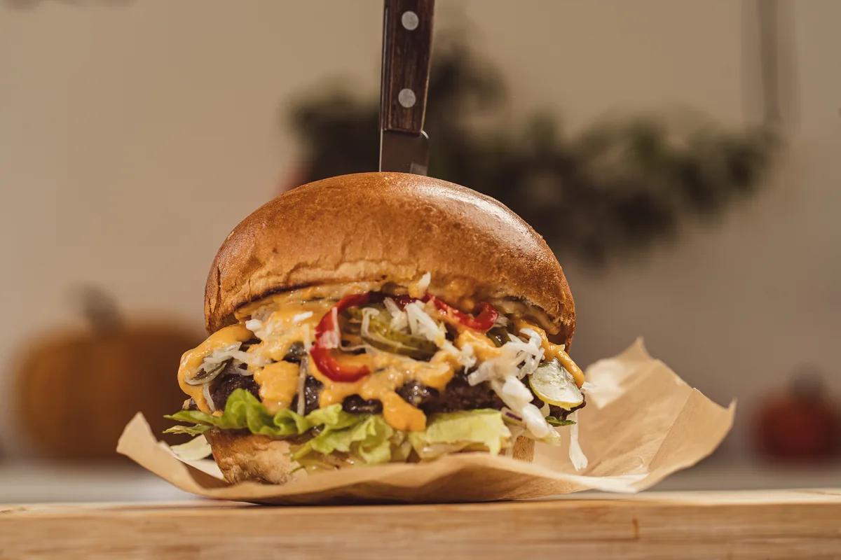 Retro Burger Menü