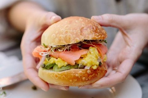 Smoked Salmon, Avocado and Egg Sandwich