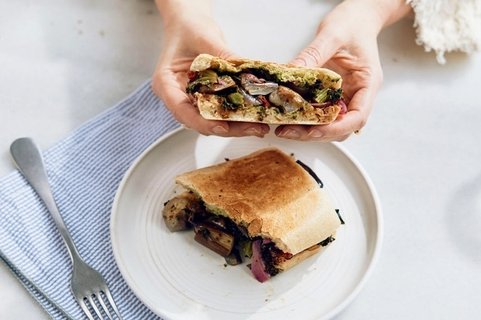 Sun-Dried Tomato and Eggplant Sandwich