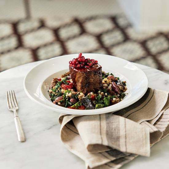 Braised Short Rib and Eggplant Couscous Bowl