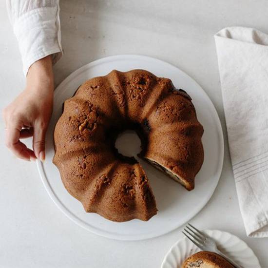 Cinnamon and Walnut Coffeecake Slice