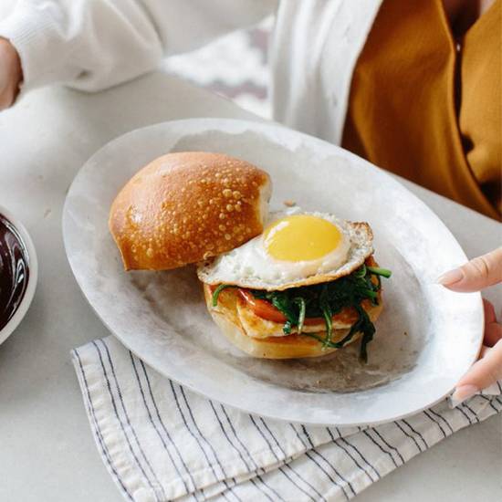 Halloumi and Sunny-Side Breakfast Sandwich