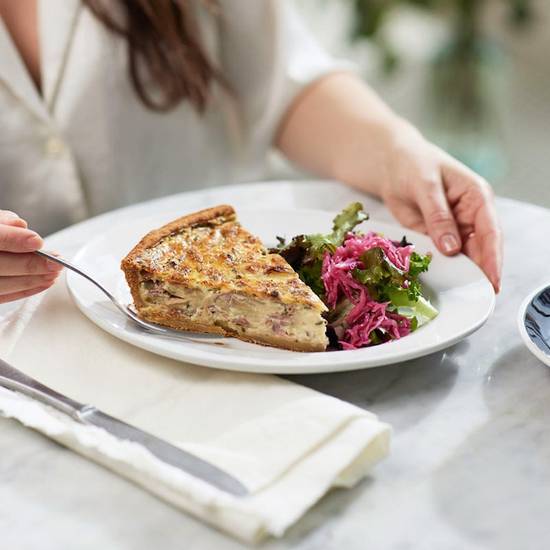 Ham and Cheddar Quiche and Salad
