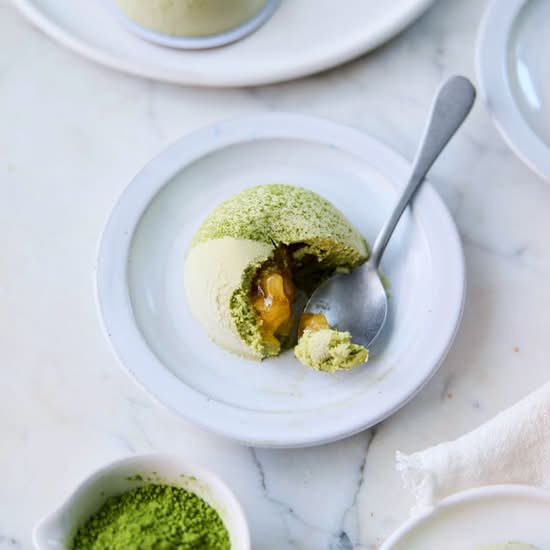 Pineapple Passionfruit Matcha Bombe