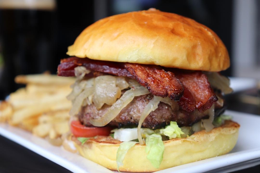 Blackened Bacon and Blue Burger
