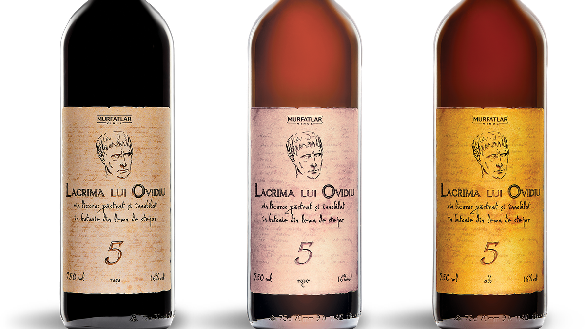 Lacrima lui Ovidiu 5 ani Pinot NoirandFeteasca NeagraandCabernet SauvignonandMerlot Rose Dulce 750ml