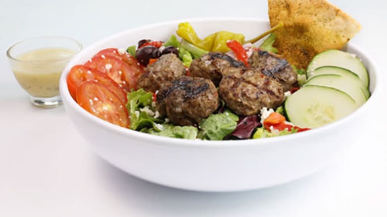 Greek Salad w/ Turkish Meatballs