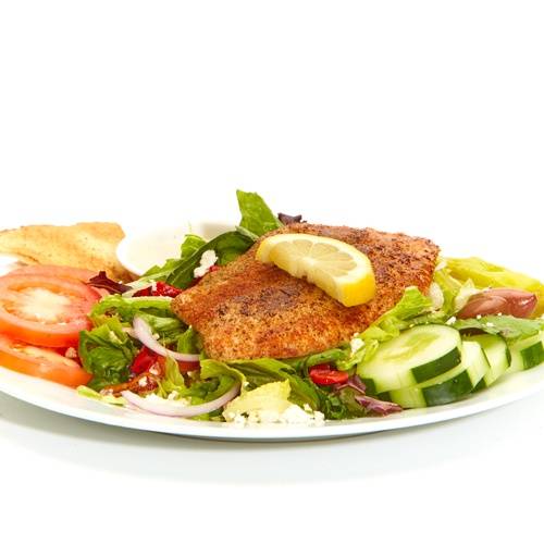 Greek Salad with Grilled Fish (Greek Salad)