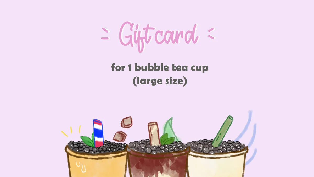 Gift card - 1 bubble tea cup (Large size)