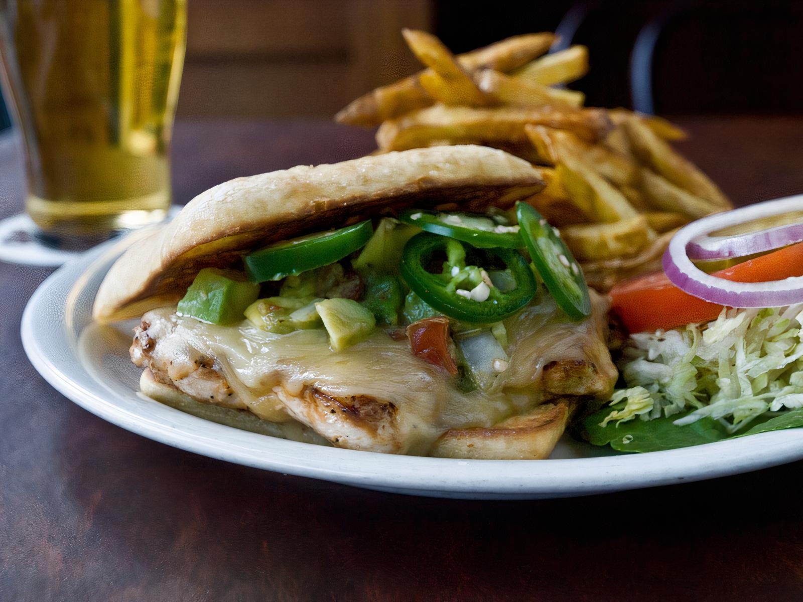 Chicken Green and Hot Sandwich