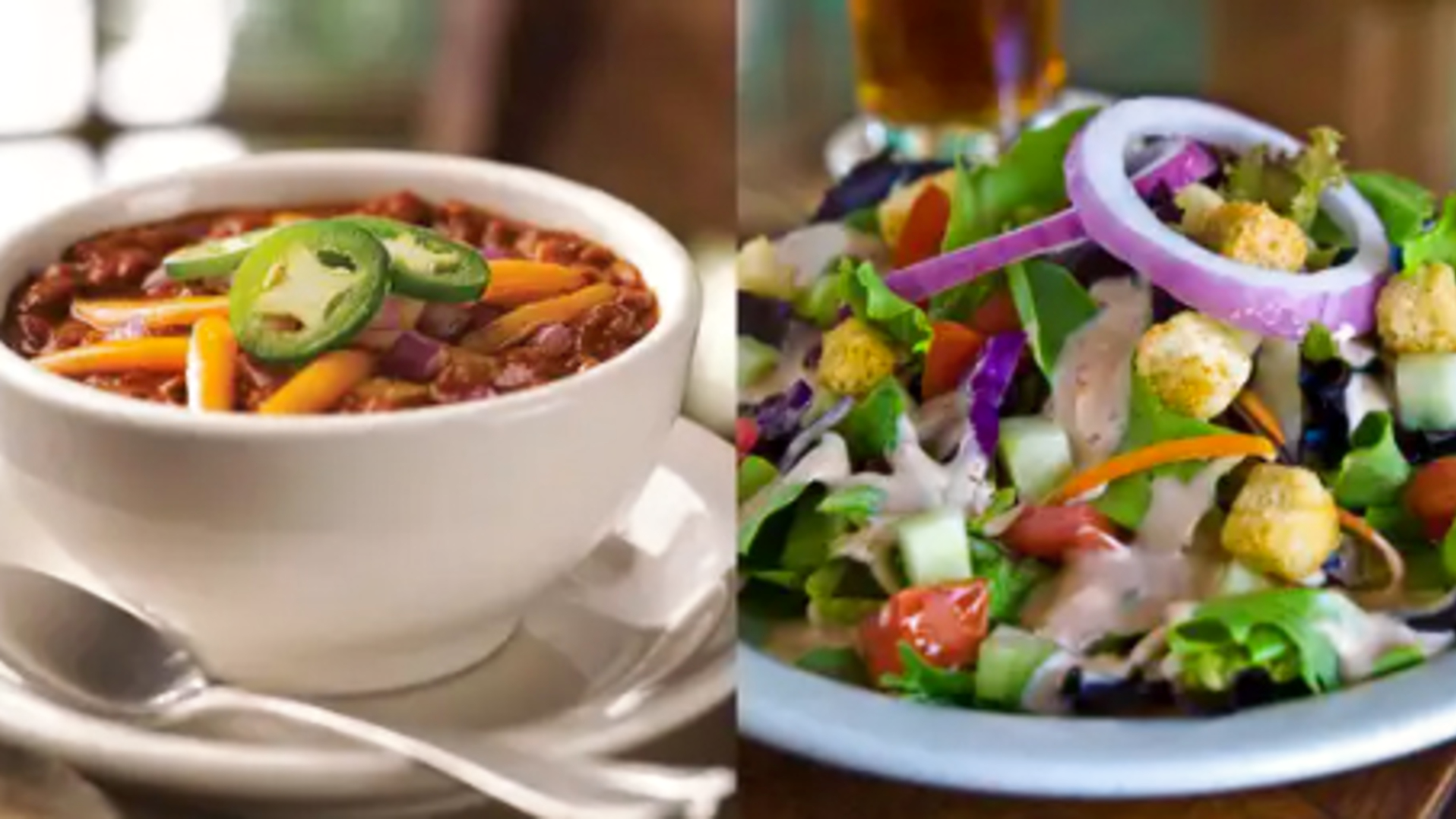 Chili and House Salad