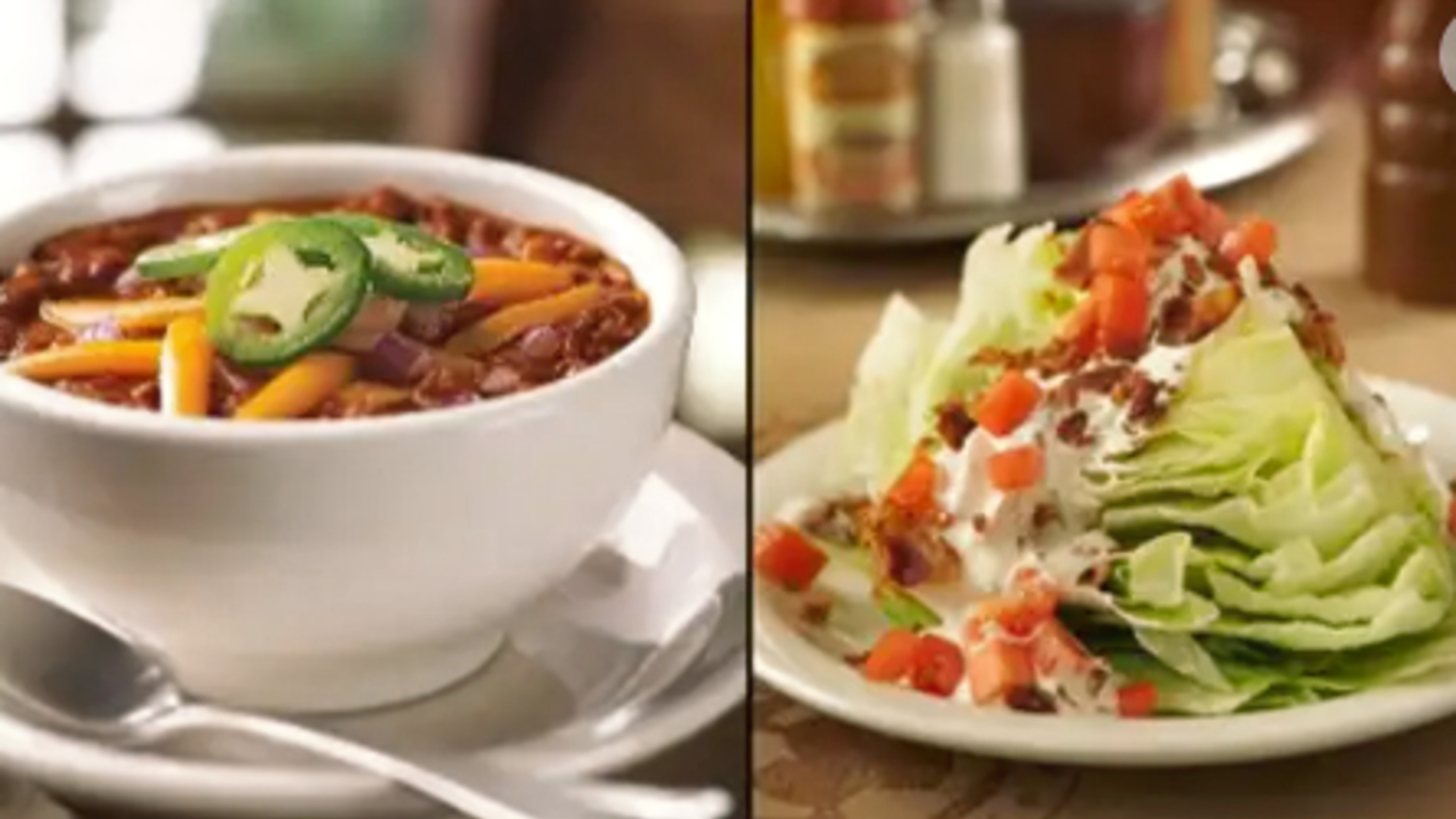 Chili and Wedge Salad