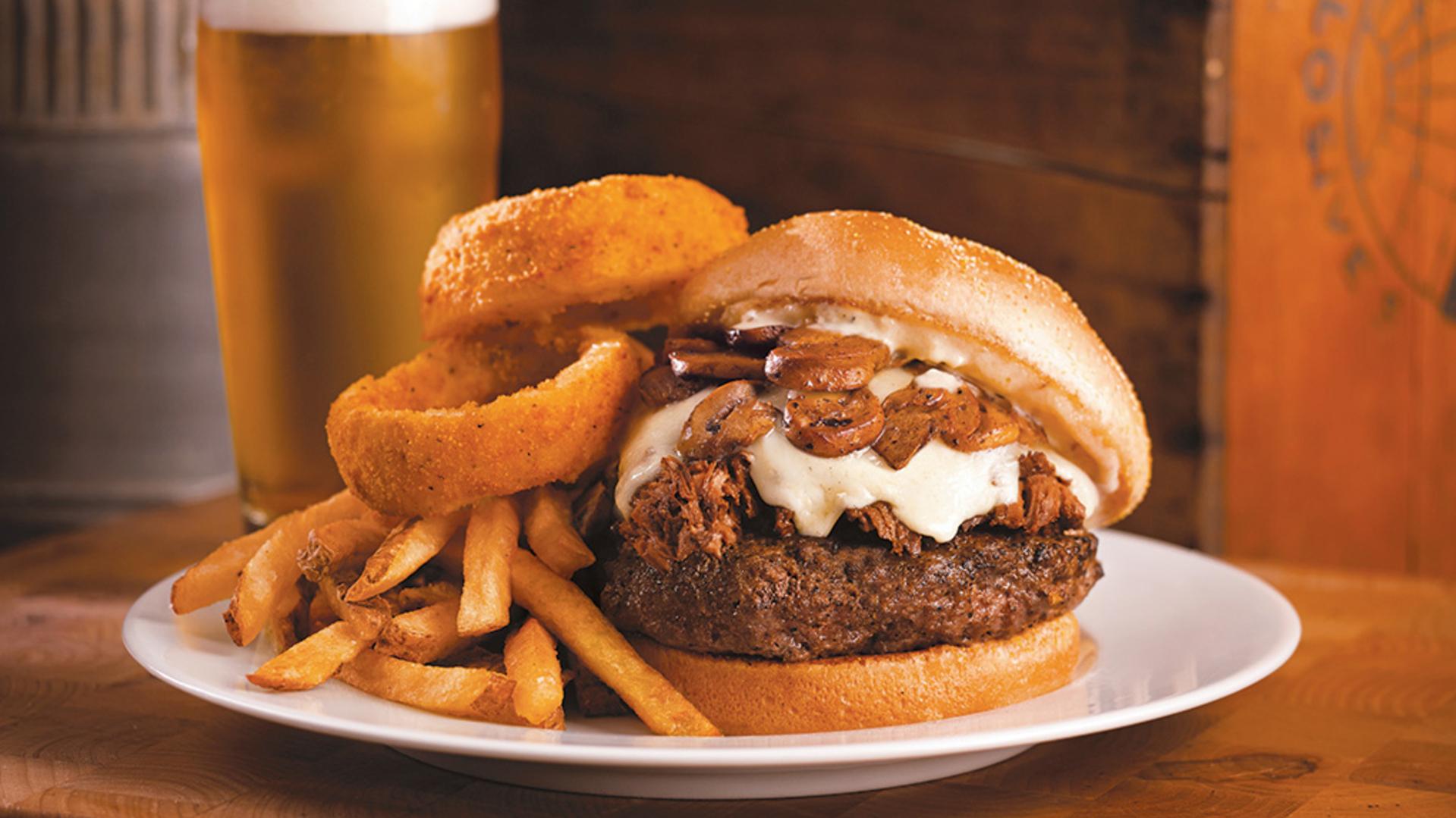 Swiss and Mushroom Burger