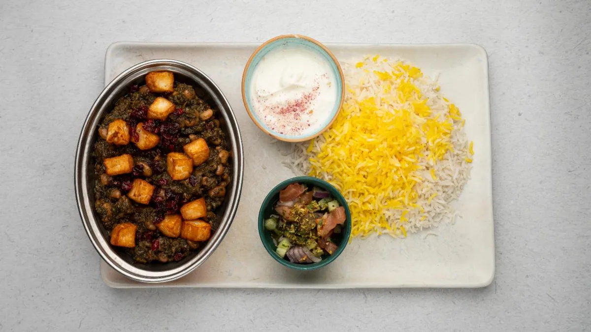 Vegetarisk Ghormeh Sabzi