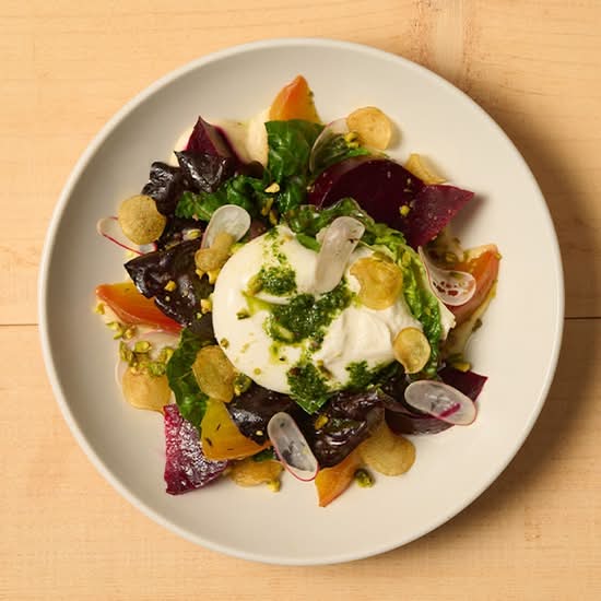 beet and burrata salad
