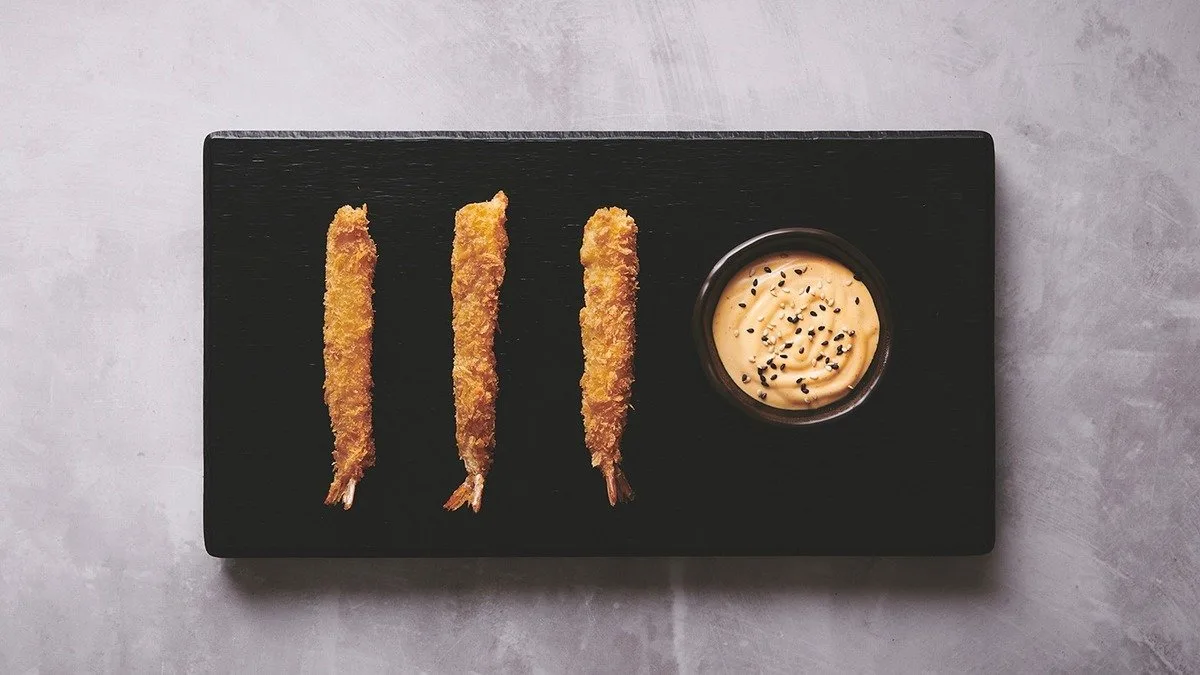 Tempurarejer med spicy dip (3 stk)