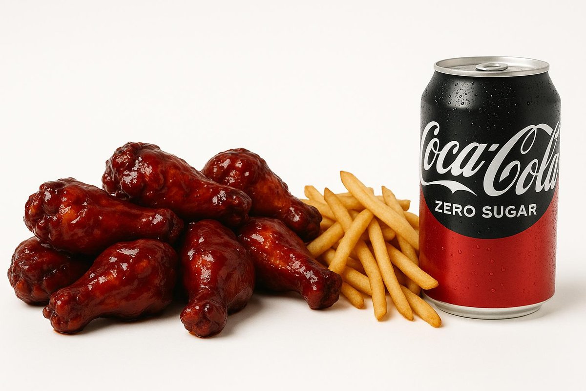 10 X Fresh Chicken Wings + Side + Soft Drink