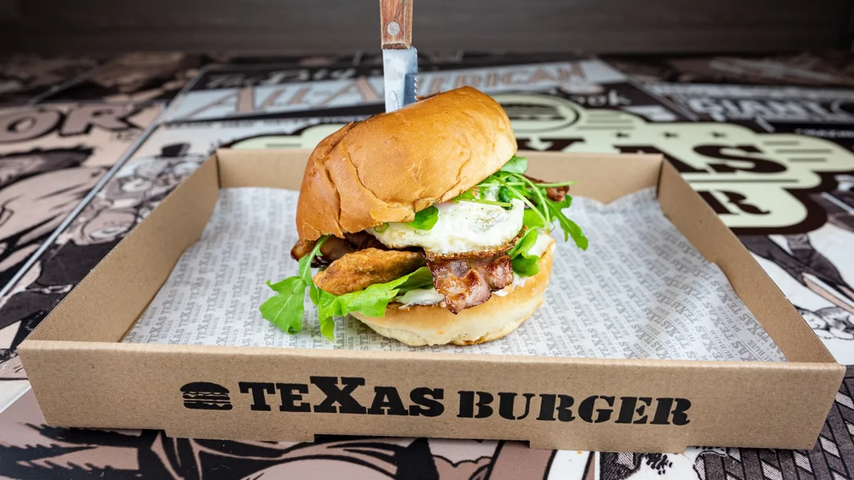 Chicken brunch burger