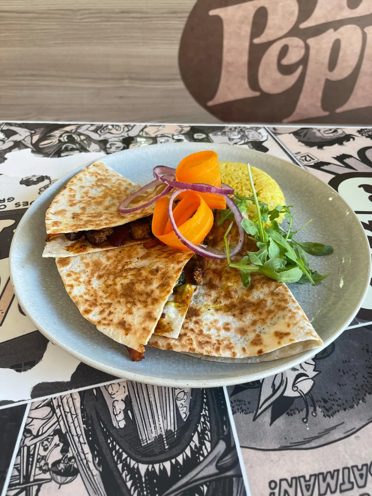 Vegetable quesadilla