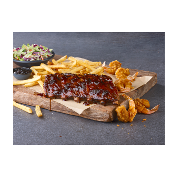 Crispywhiskey Combo Halfrack Ribsandshrimp