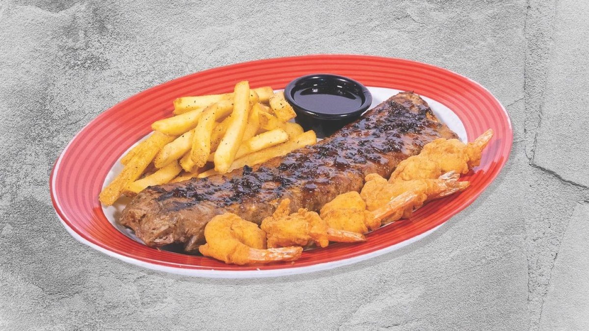 Fridays Signature Ribs and Shrimp