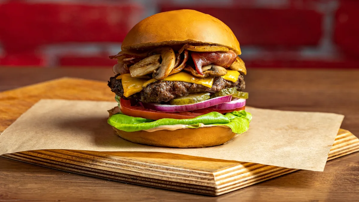 Mushroom Bacon Cheeseburger