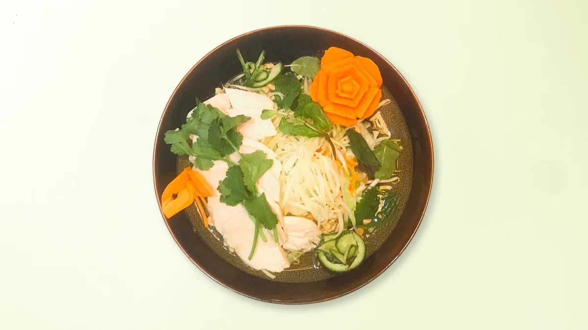 15a. Papayasalat mit Hähnchenfleisch
