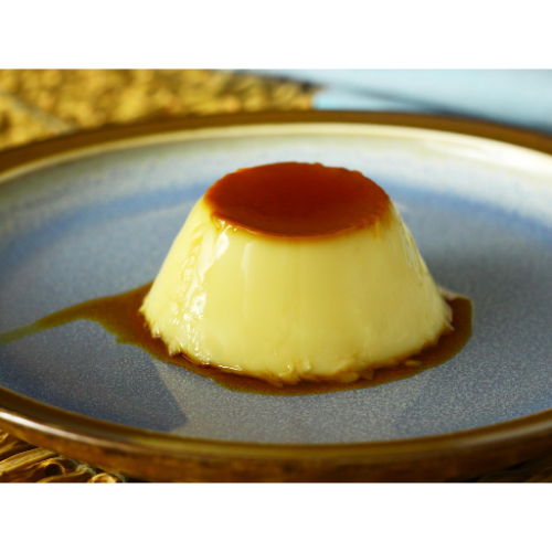 Flan de Baunilha com Caldo de Caramel