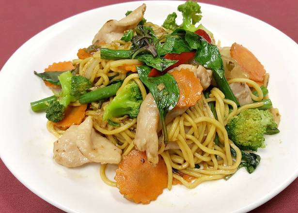 Basil Spicy Lo Mein Noodles