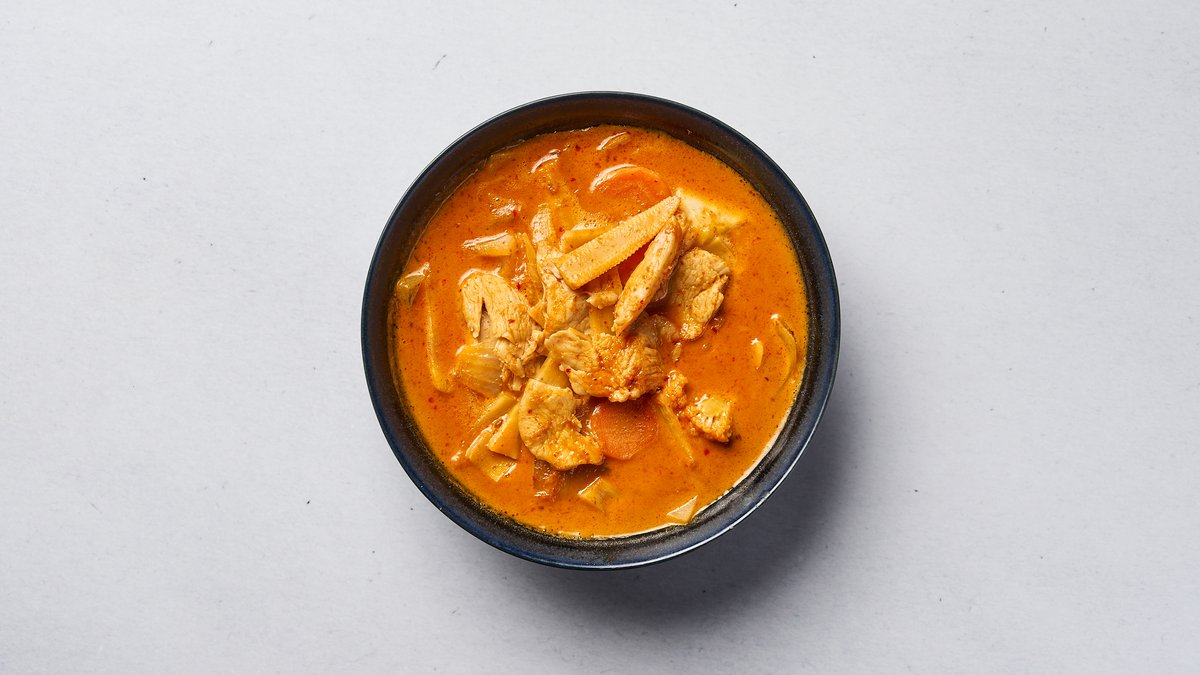 16. Fläskfilé Röd Curry