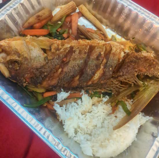 Crispy Whole Yellowtail Snapper