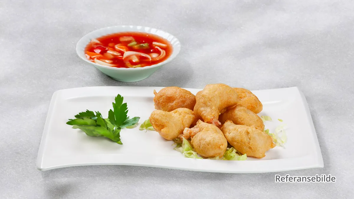 Scampi m/ Sursøt Saus