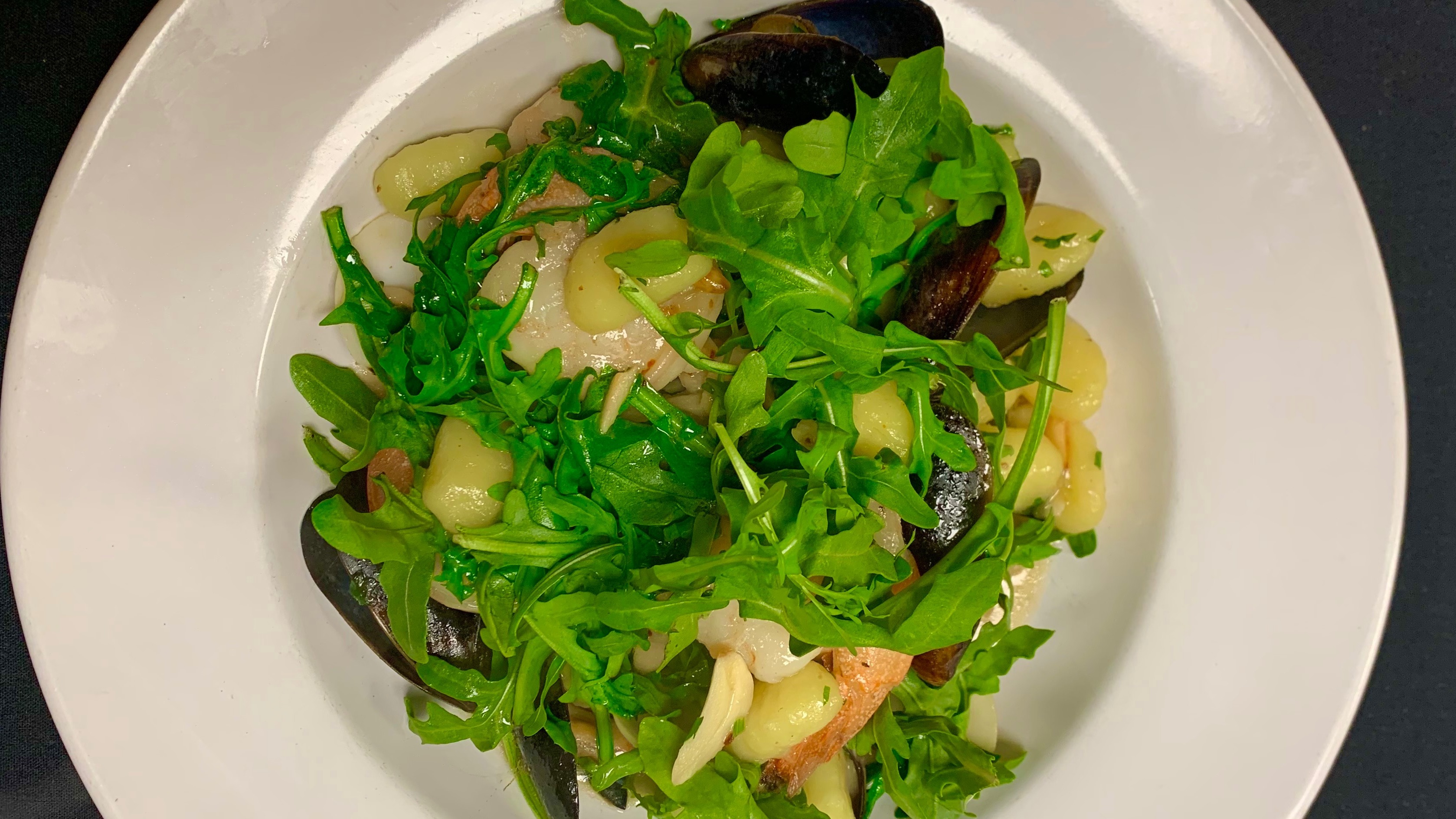 Gnocchi Seafood Arugula