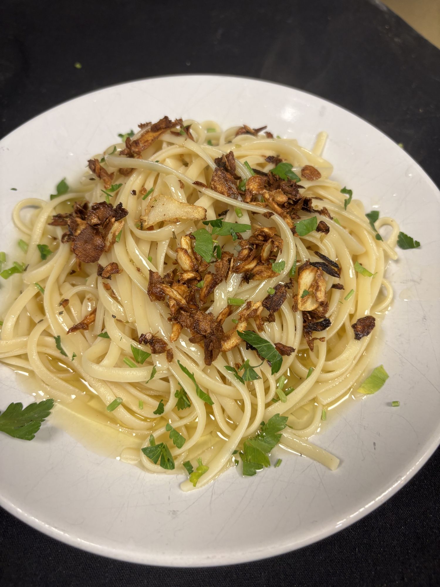 Side Linguine Oil and Garlic