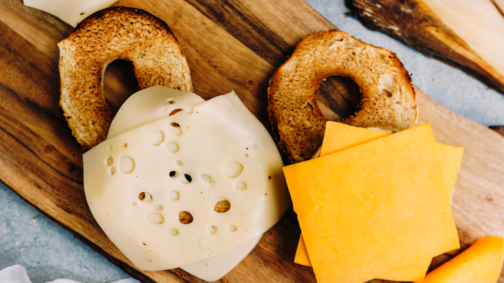 Bagel with Sliced Cheese