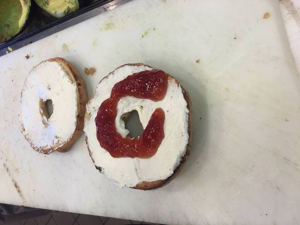 Bagel with Jam and Cream Cheese