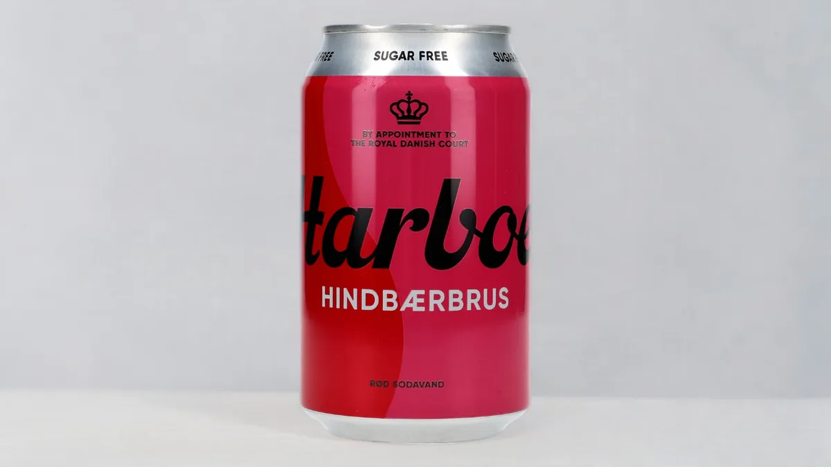 Harboe hindbærbrus uden sukker 0,33 cl.