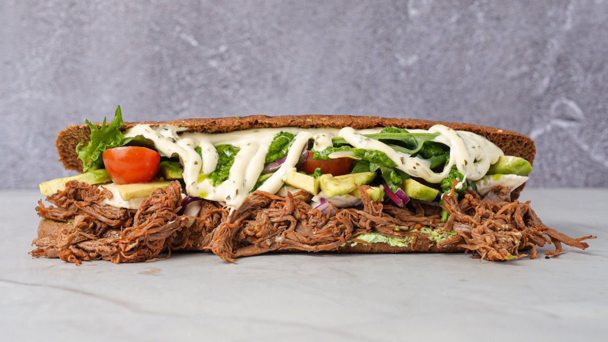 The Pulled Beef Green Sandwich
