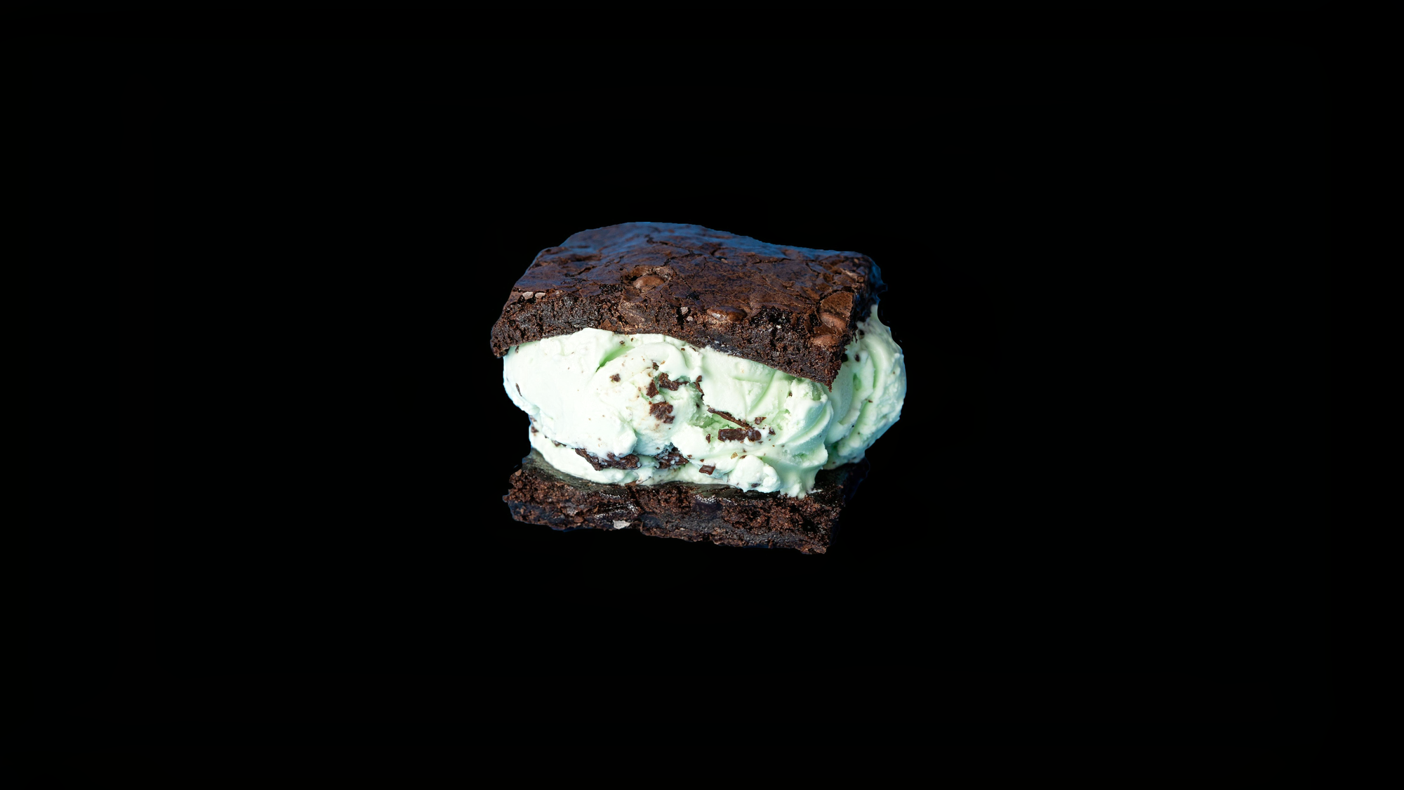 Brownies w/ Mint Chip Ice Cream