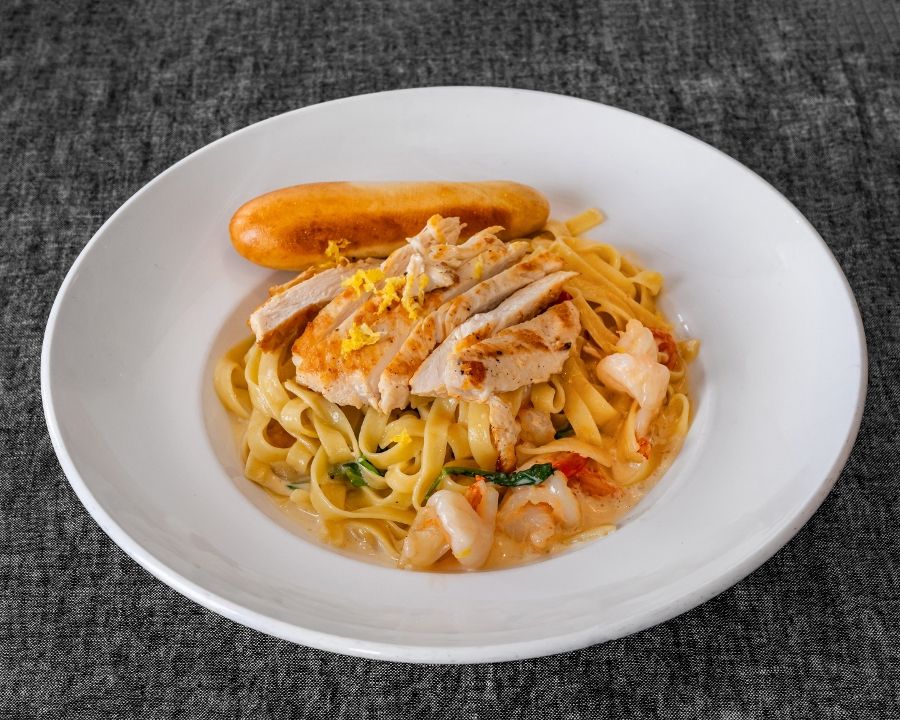 Shrimp and Lemon Chicken Pasta