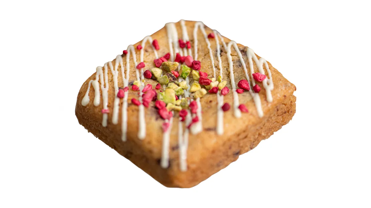 Pistachio raspberry Squarecookie
