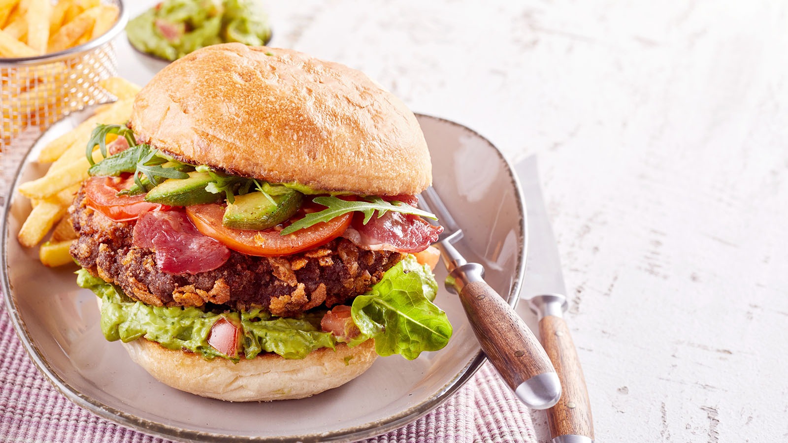 Avocado Bacon Cheeseburger
