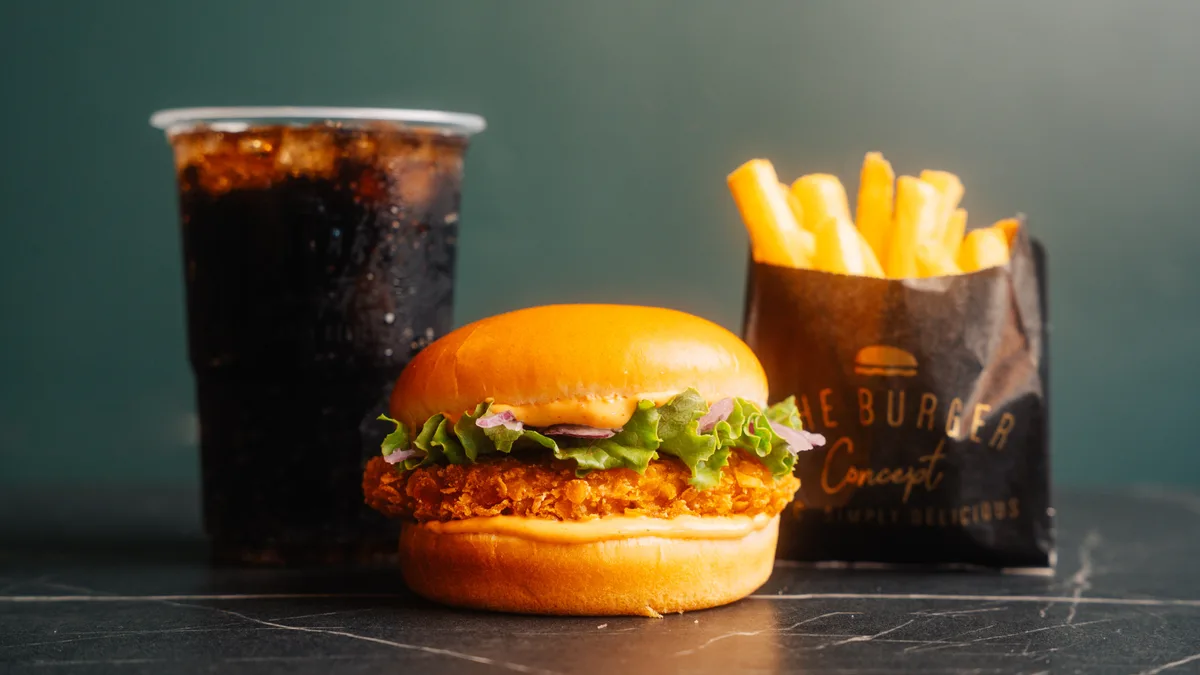 Bearnaise Chicken Burger Combo