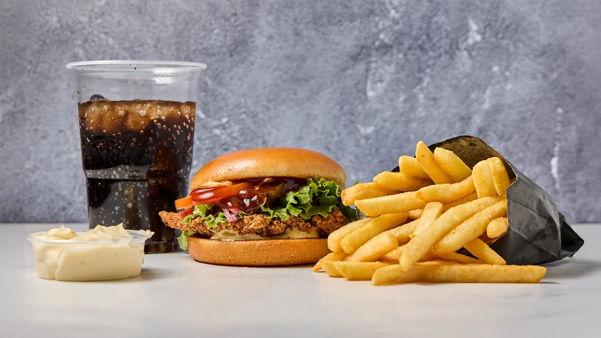 Chicken BBQ Burger Combo