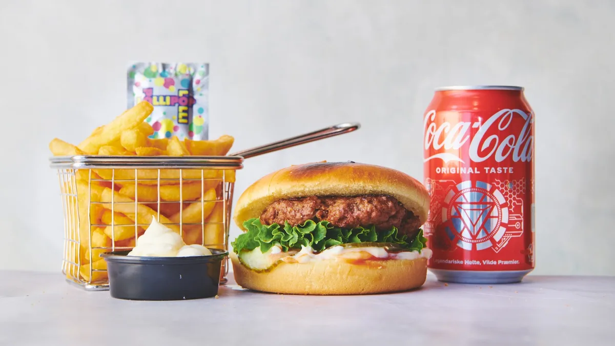 Kids burger menu