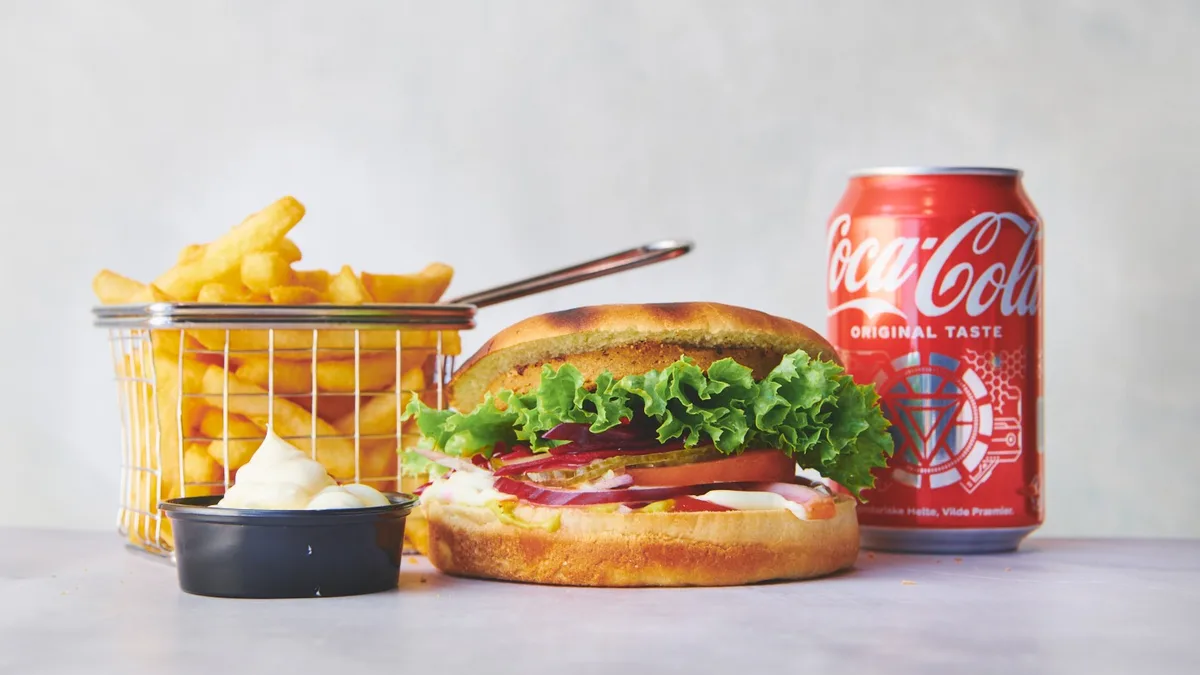 Veggie Fantasy burger menu (V)