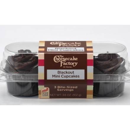 The Cheesecake Factory At Home Blackout Mini Cupcakes (3.6 oz x 3-Pack)