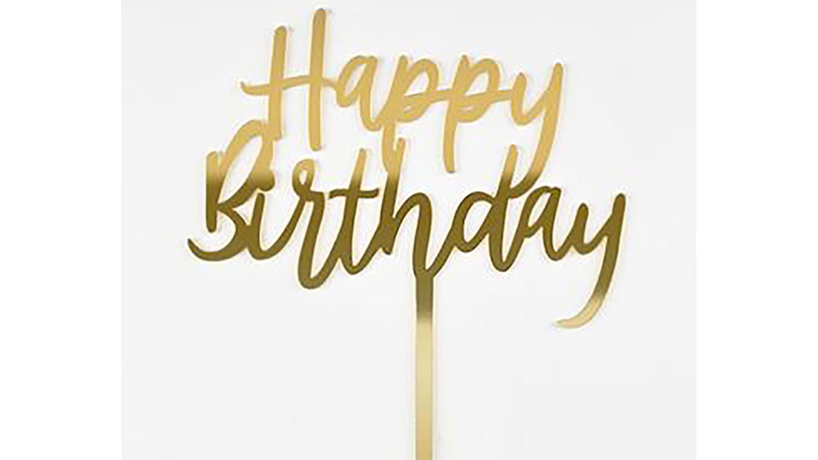 Topper Happy Birthday – Gold